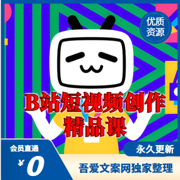 B站短视频精品课：从零开始，打造千万级IP